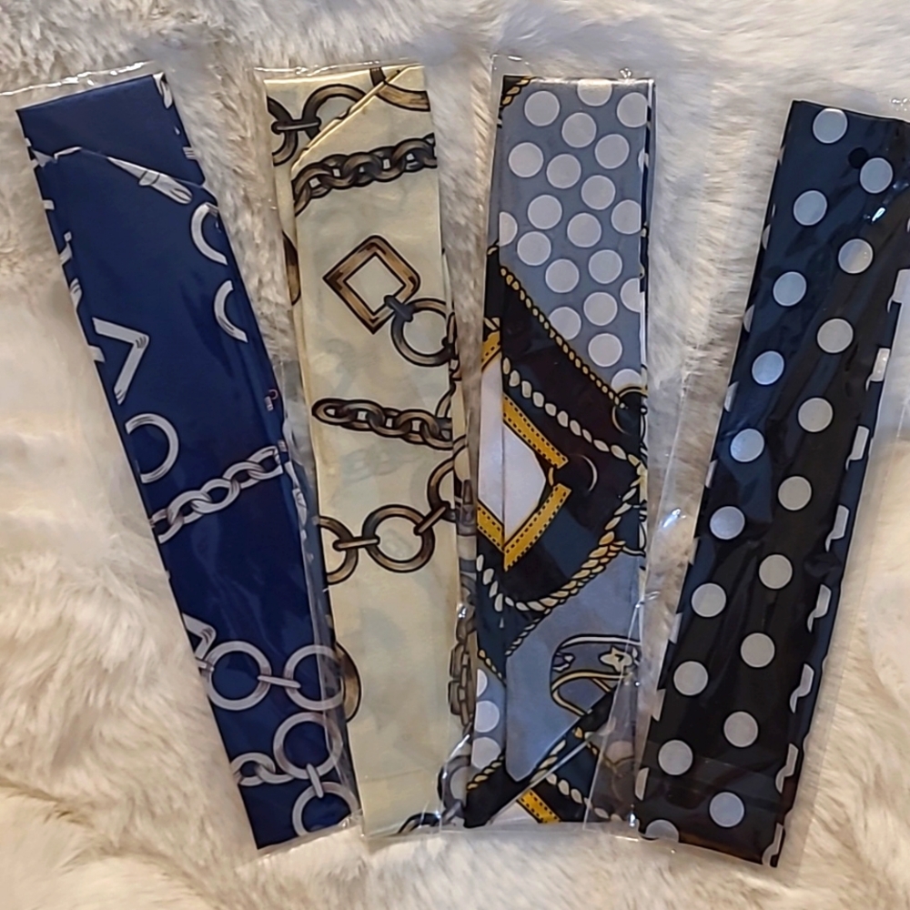 Set of 4 New scarfs/ twillies